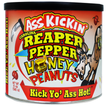 Ass Kickin’ Carolina Reaper Pepper Honey Peanuts