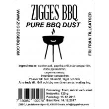 Pure BBQ Dust, 125gr