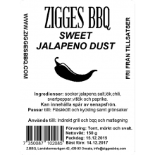 Sweet Jalapeno Dust, 150gr